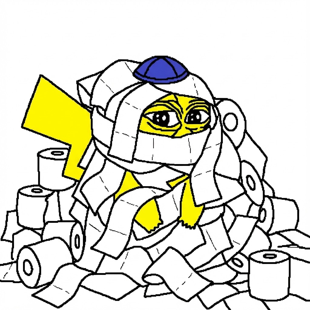 Kipachu mummy in toilet paper